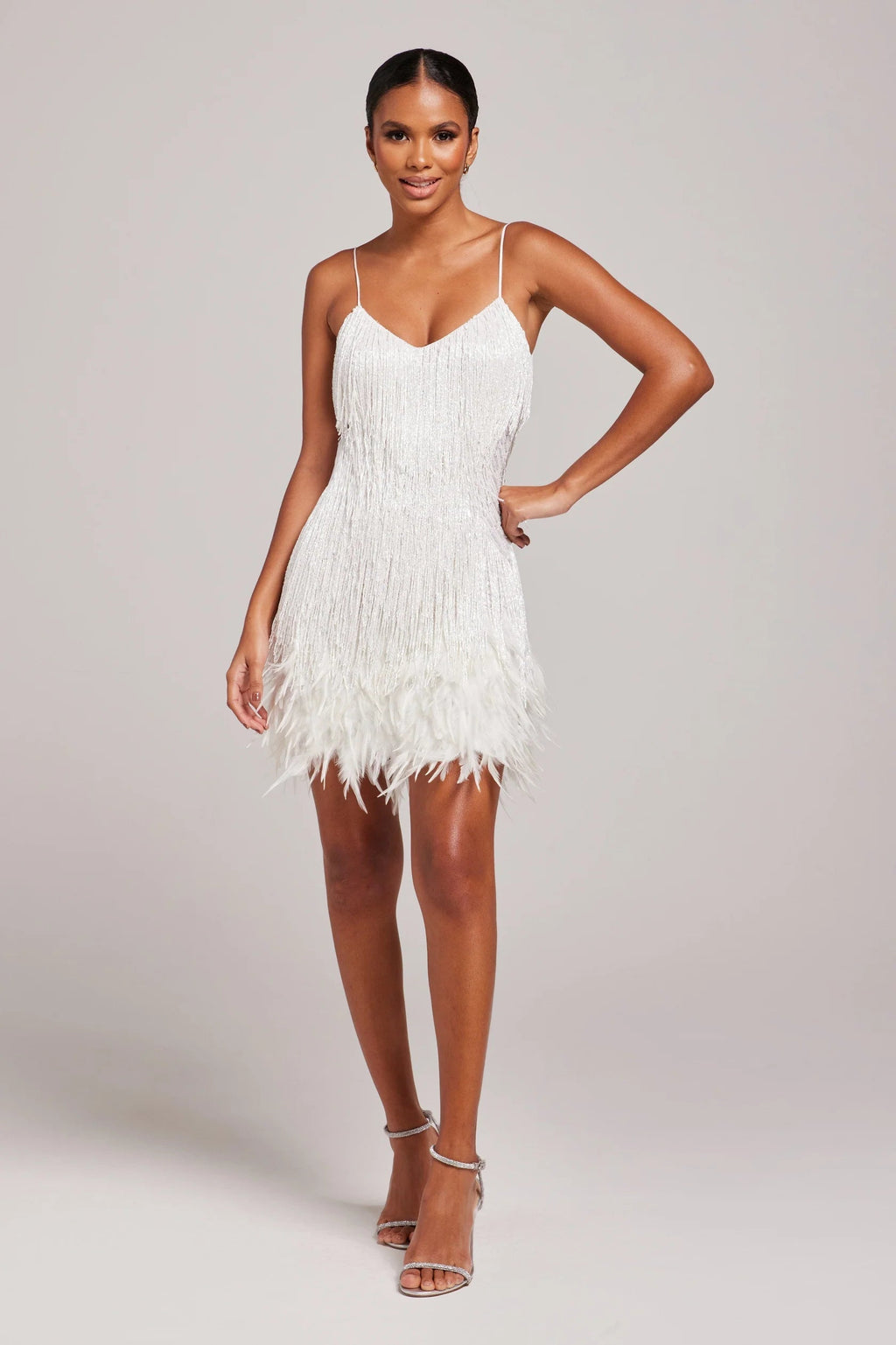 Fringe Feather Mini Dress