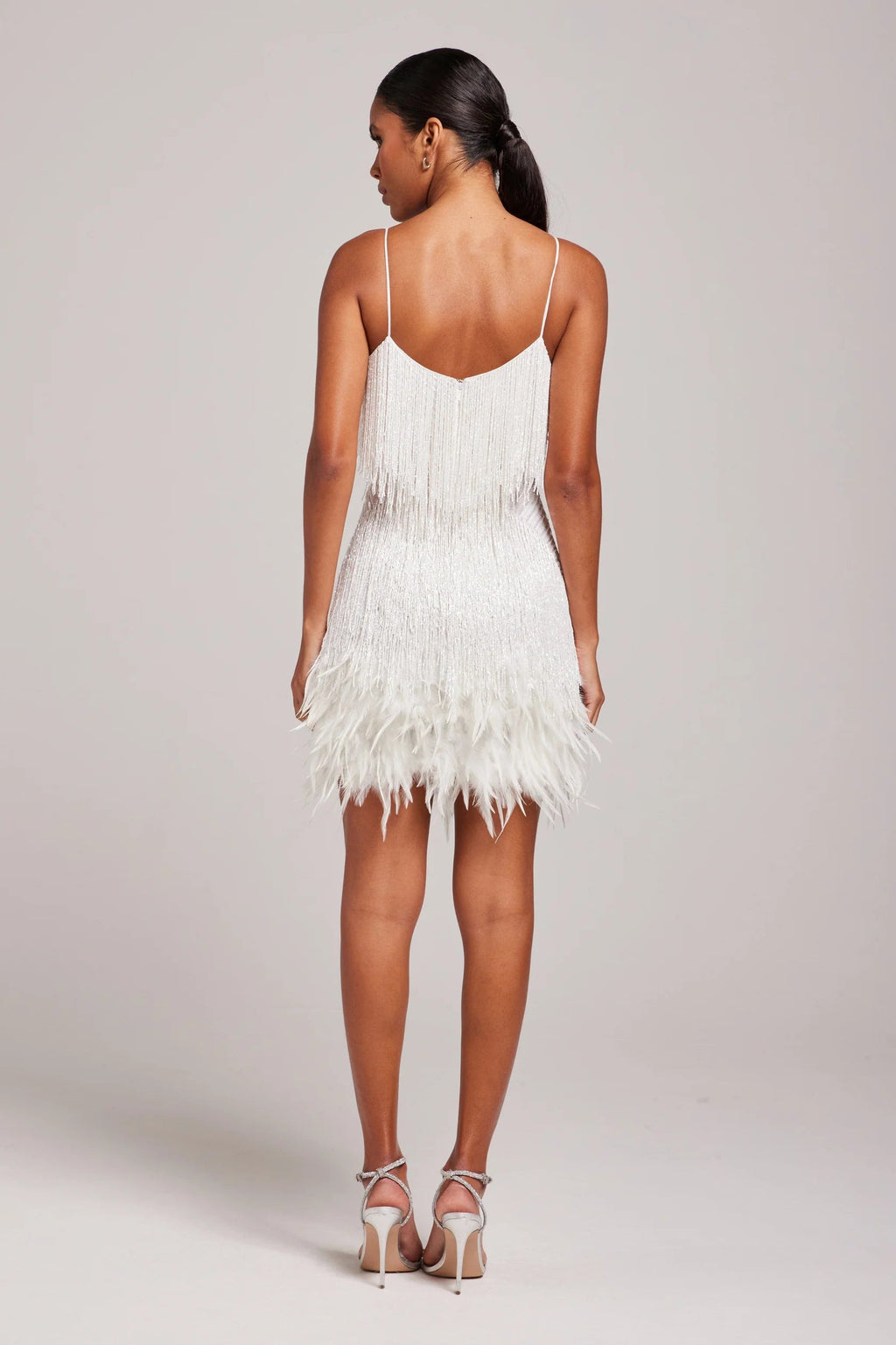 Fringe Feather Mini Dress