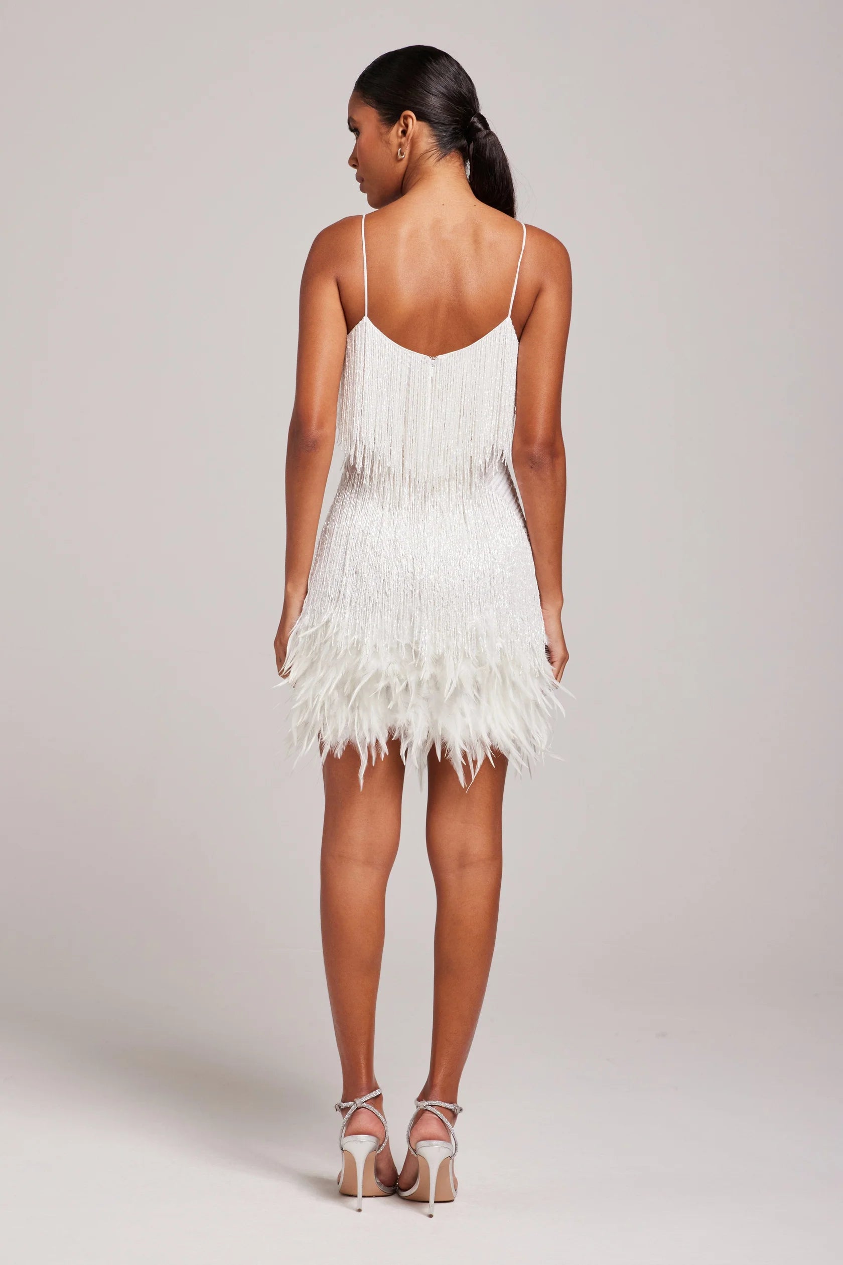 Fringe Feather Mini Dress