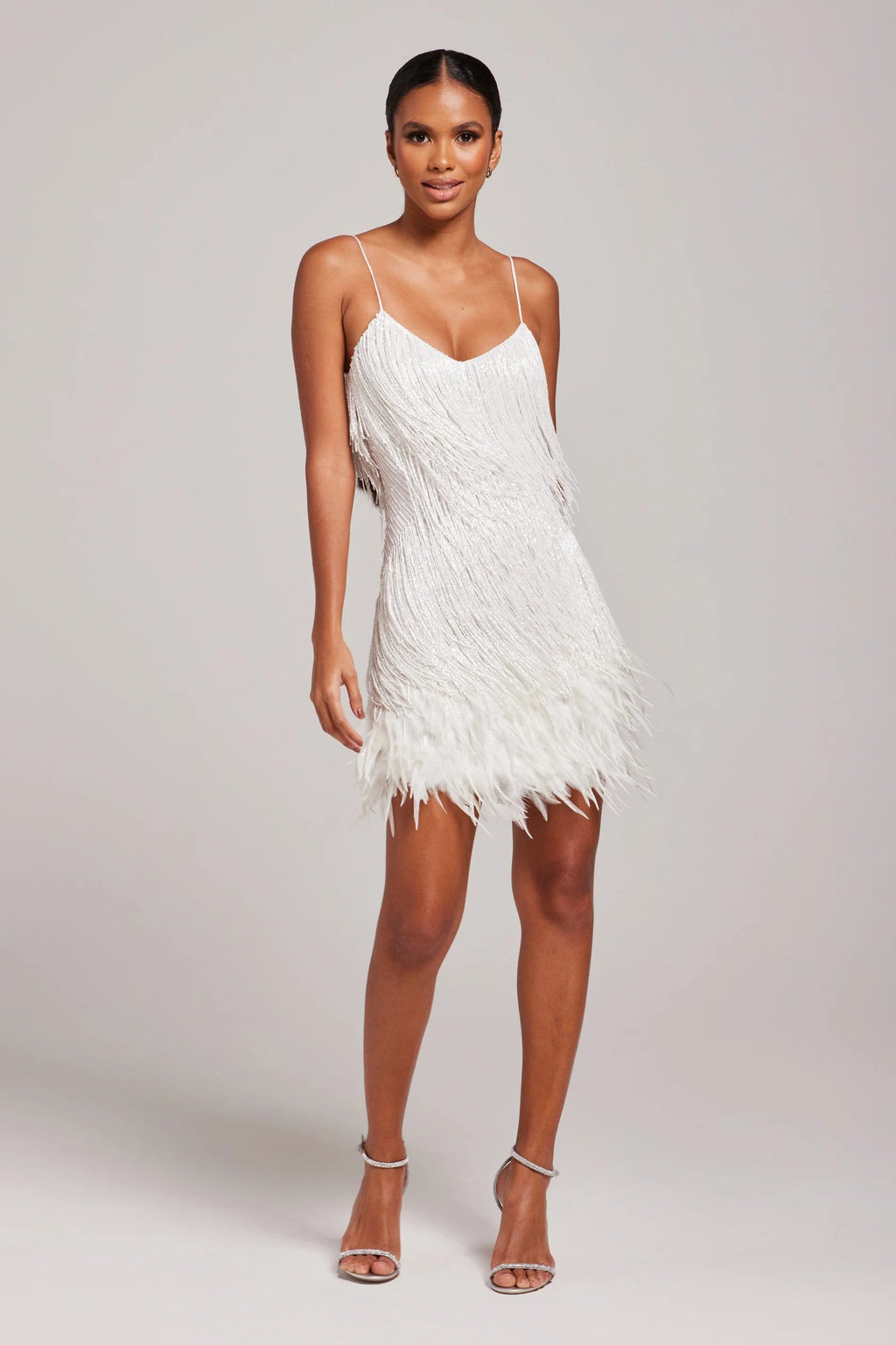 Fringe Feather Mini Dress