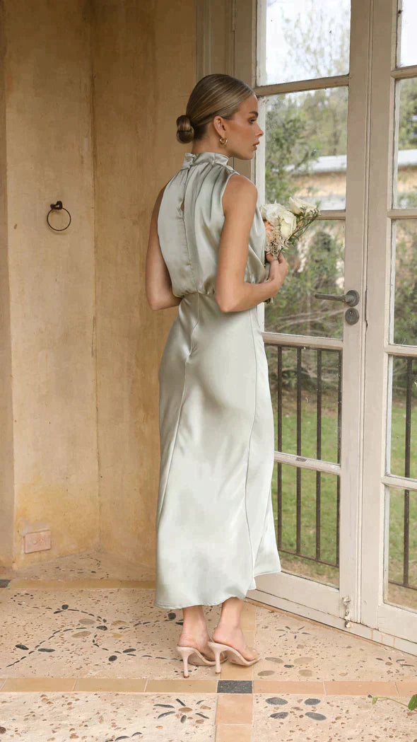 Halter Neck Midi Dress