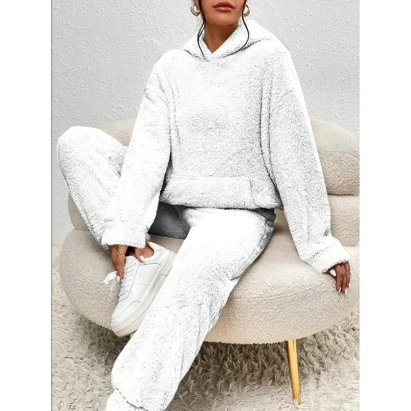 Plush Hooded Loungewear Set