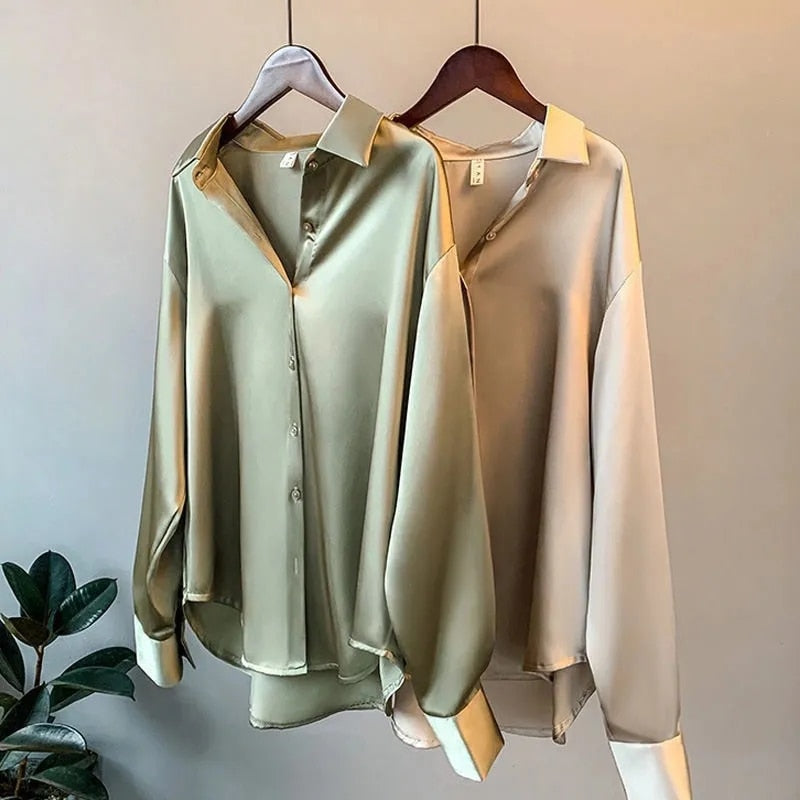 Oversized Silky Blouse
