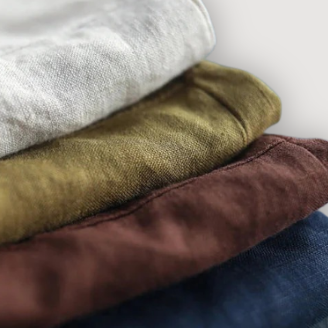 Linen Blend High-Low Blouse