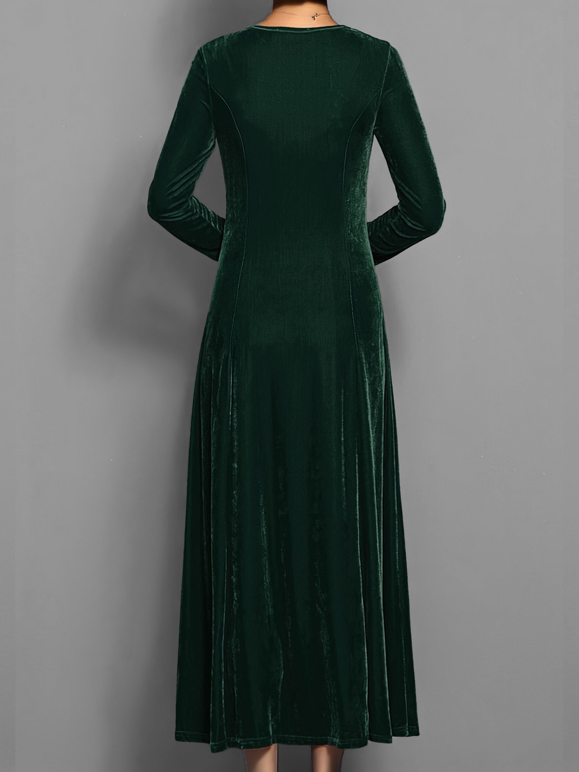 Velvet Long Sleeve Maxi Dress