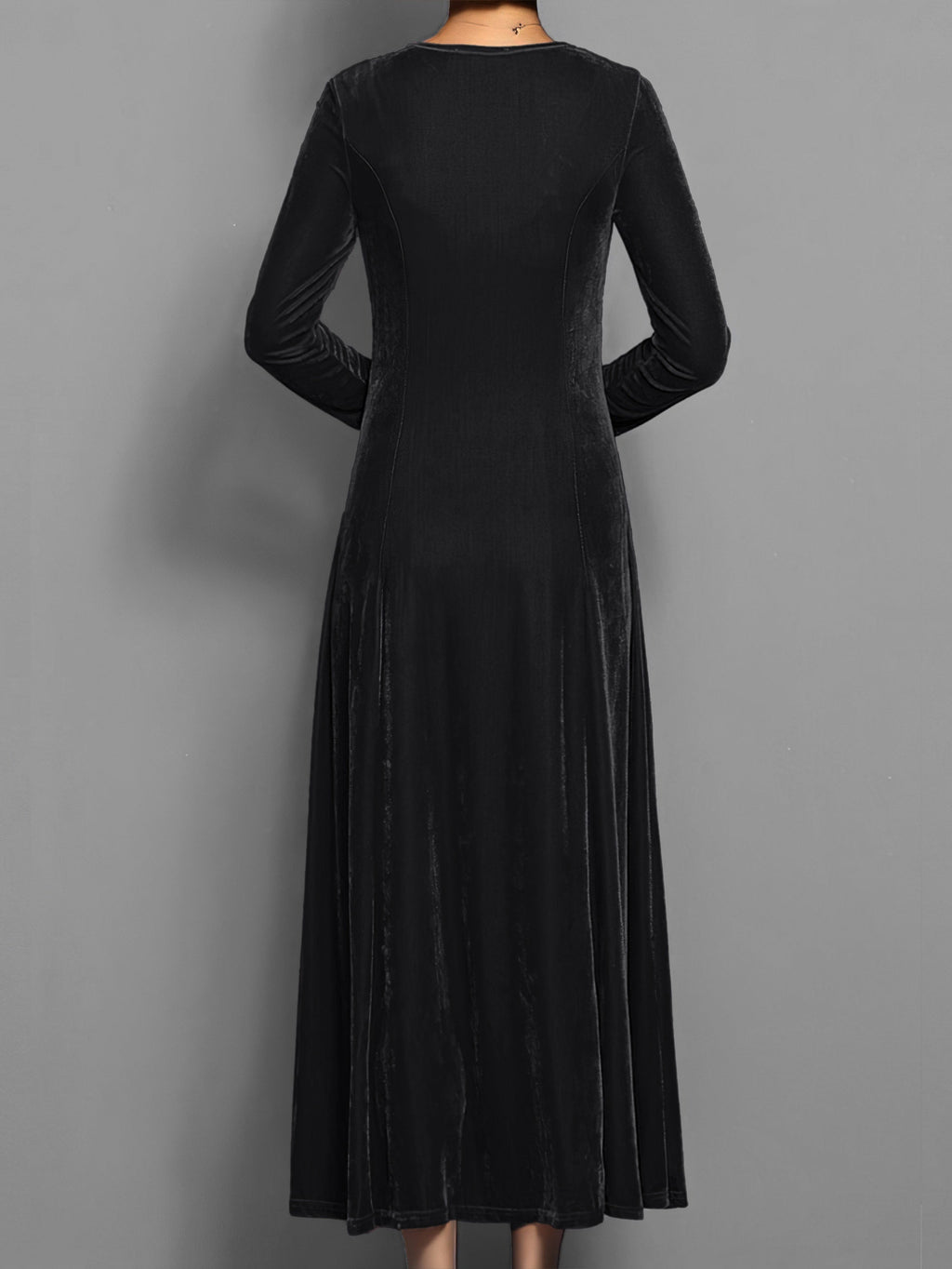 Velvet Long Sleeve Maxi Dress