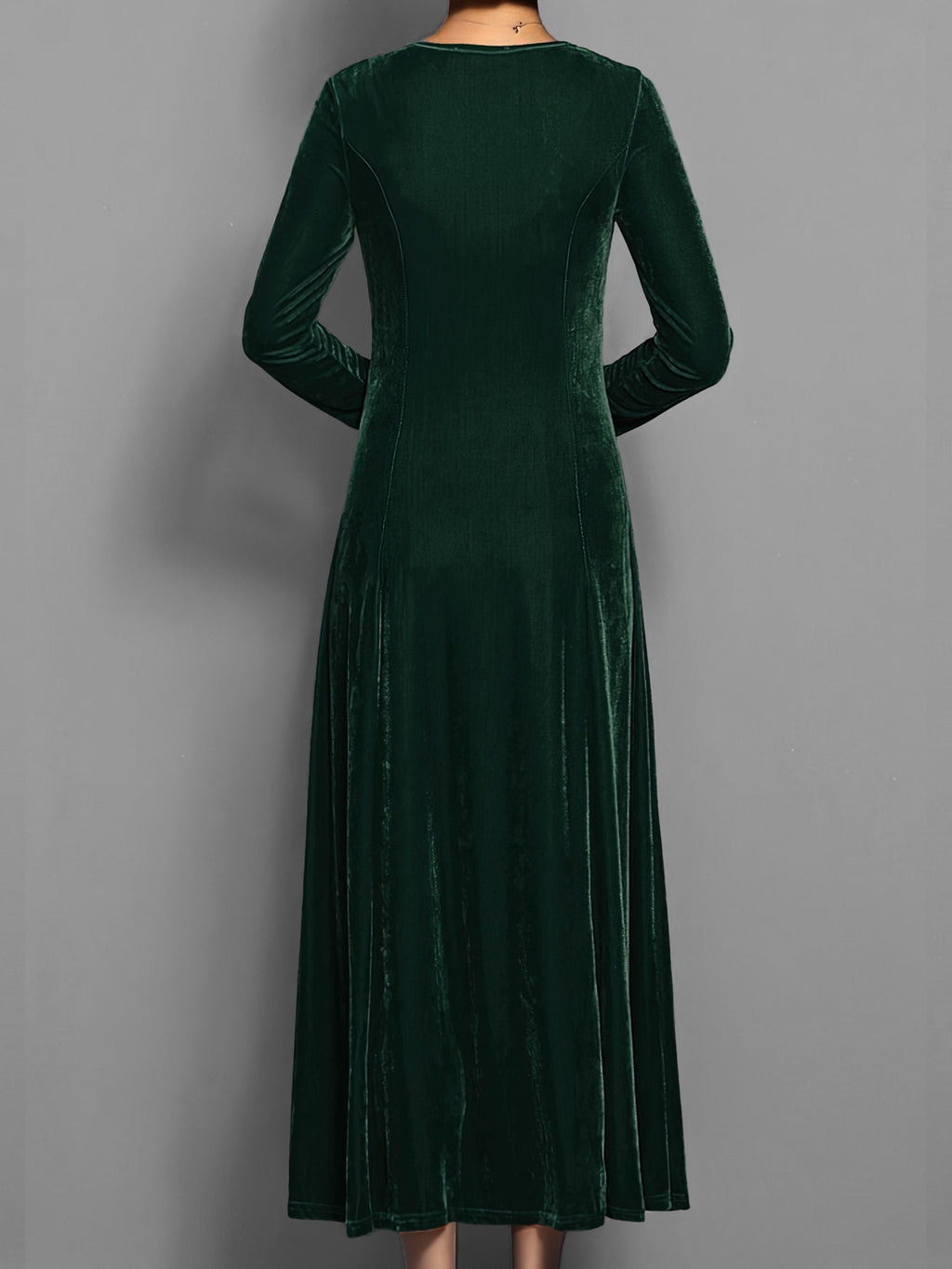 Velvet Long Sleeve Maxi Dress
