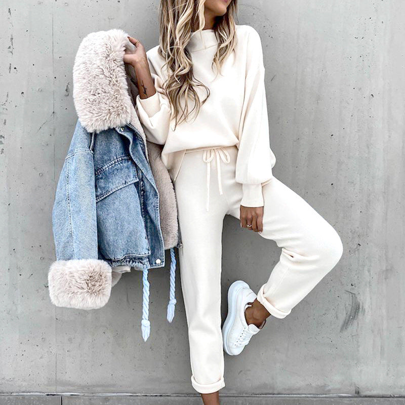 Casual Ribbed Jogger Set