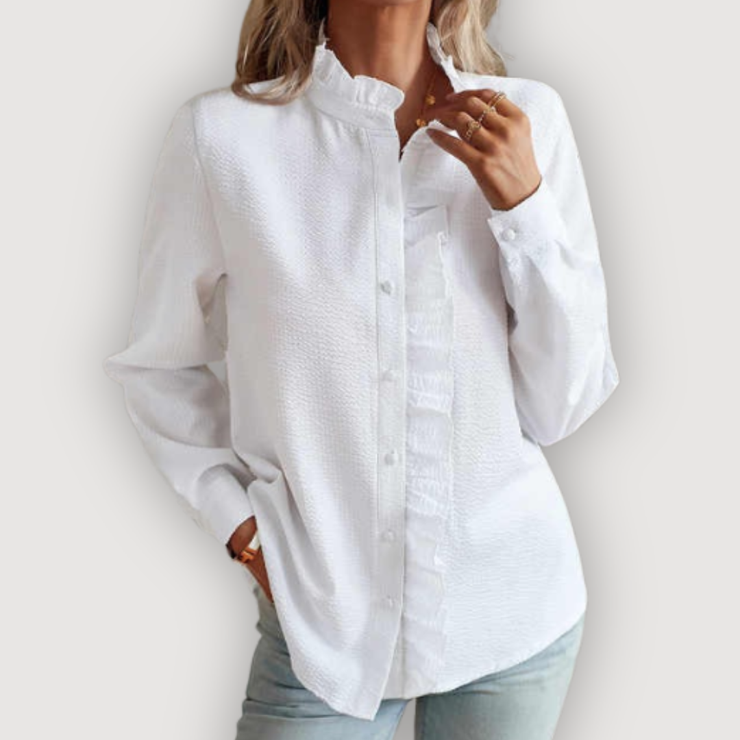 Ruffled Striped Blouse