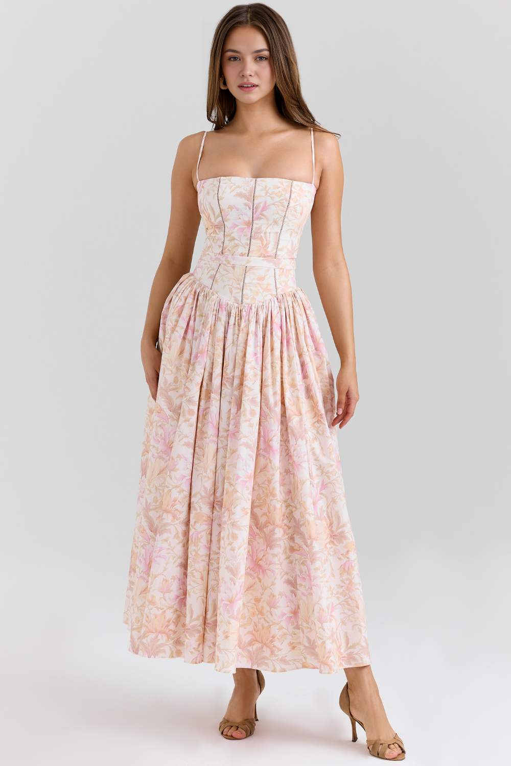 A-Line Floral Maxi Dress