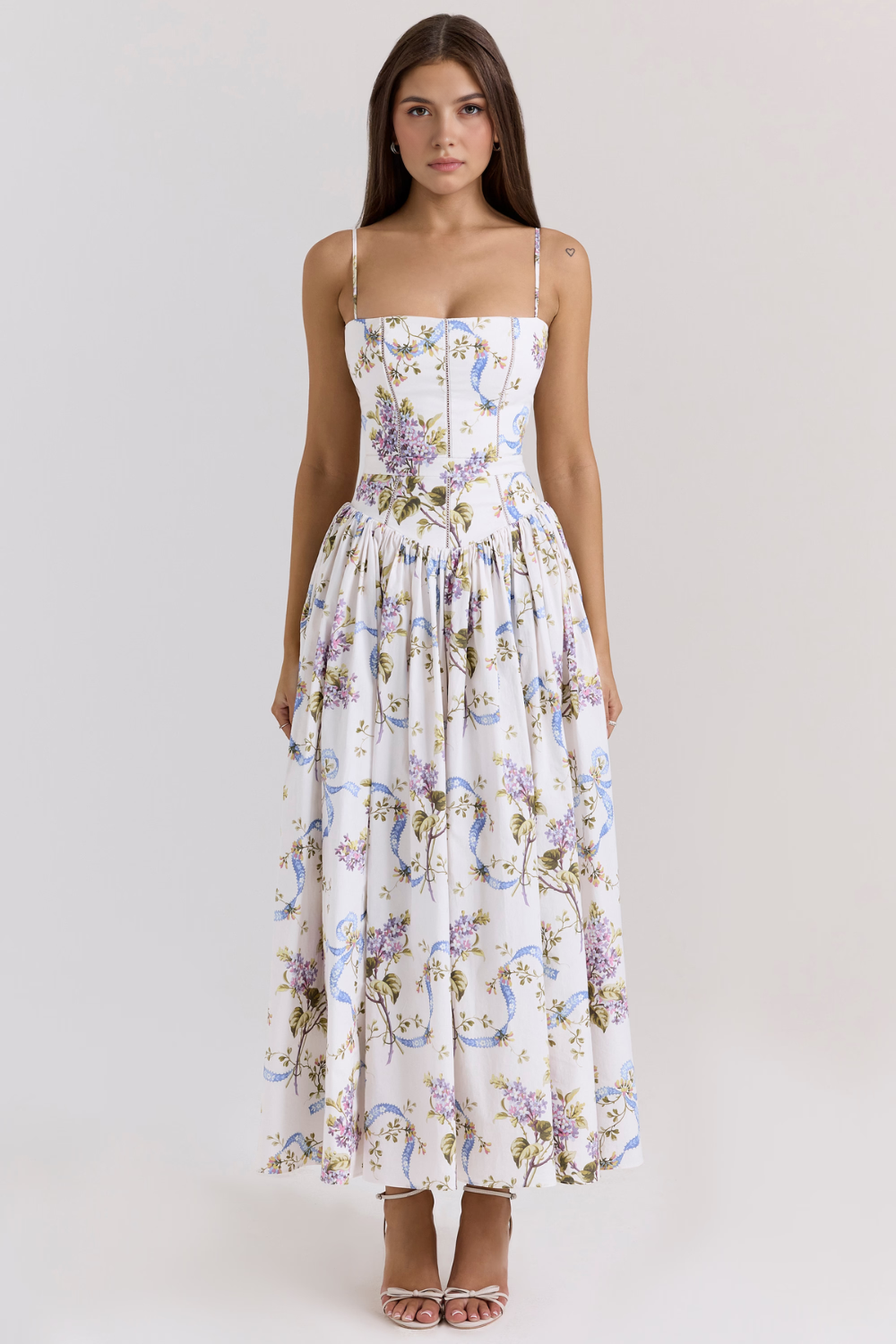 A-Line Floral Maxi Dress