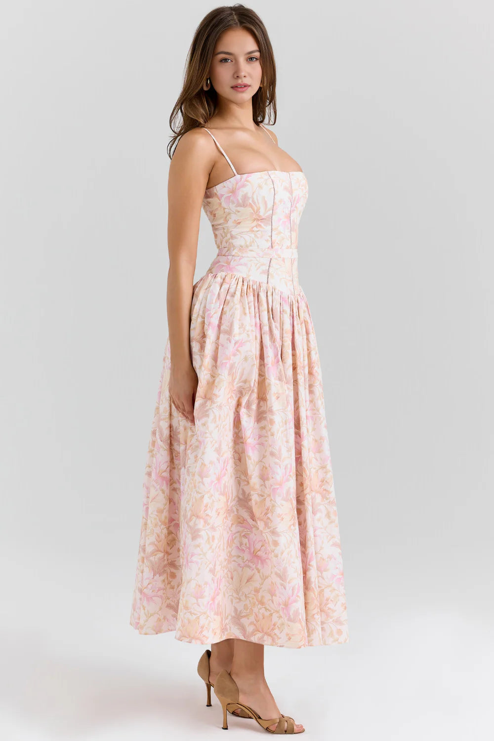 A-Line Floral Maxi Dress