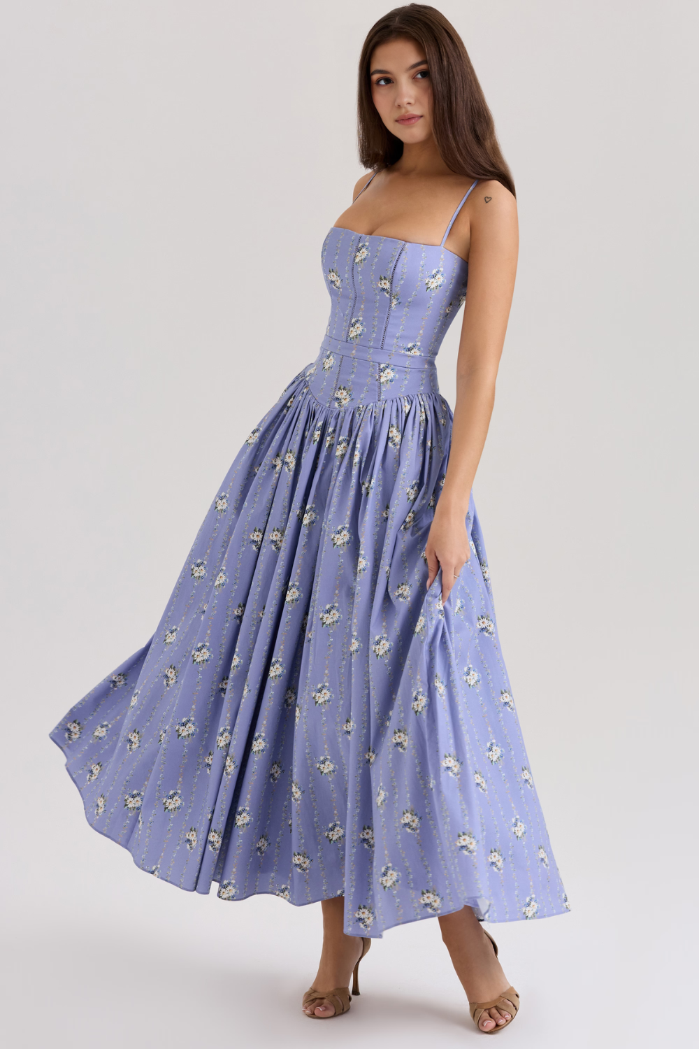 A-Line Floral Maxi Dress