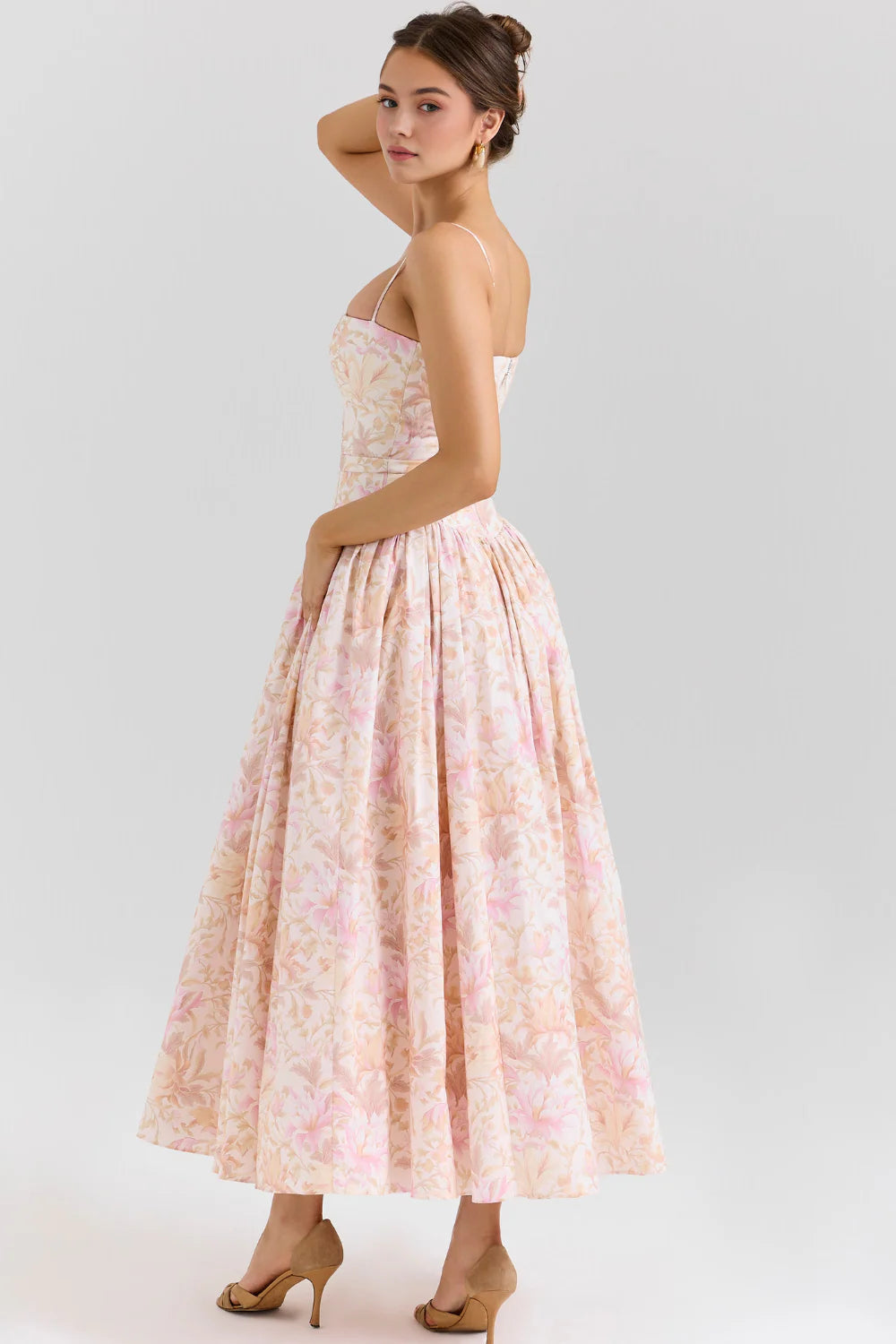 A-Line Floral Maxi Dress