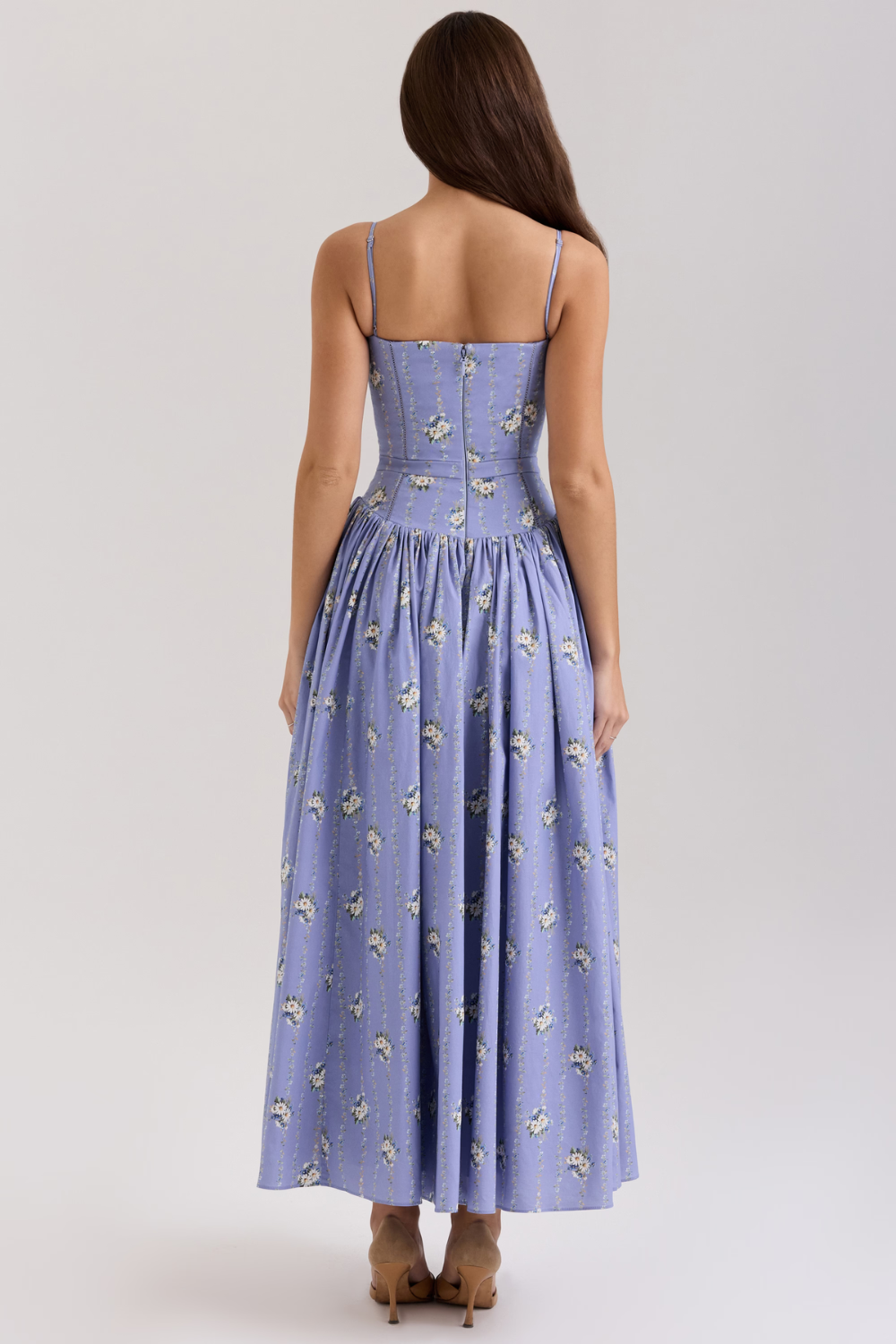 A-Line Floral Maxi Dress