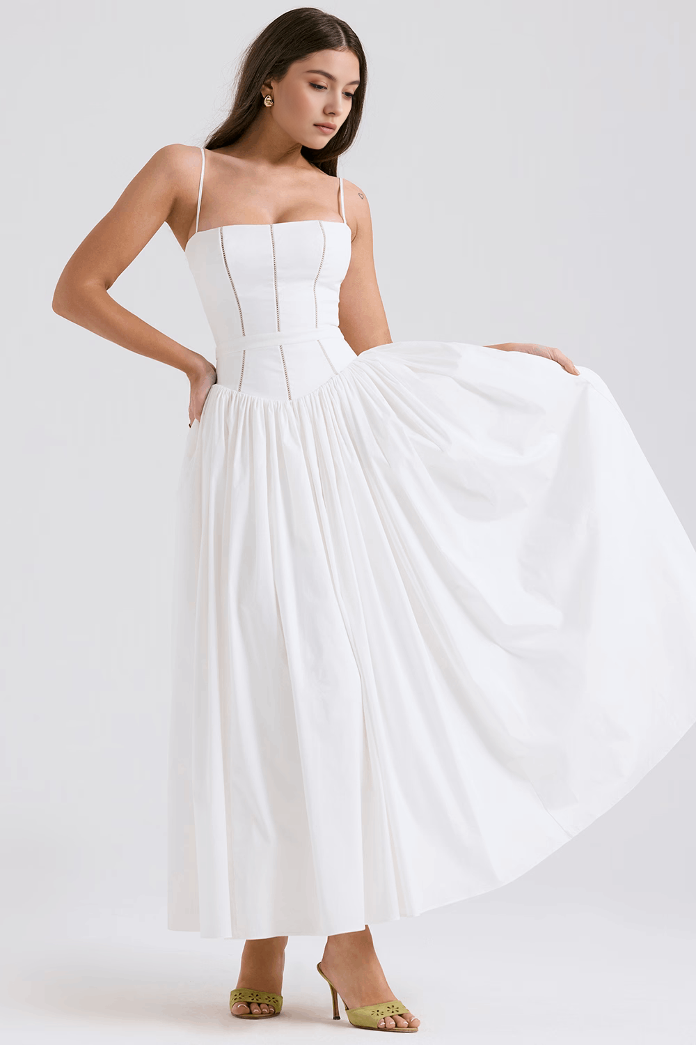 A-Line Floral Maxi Dress