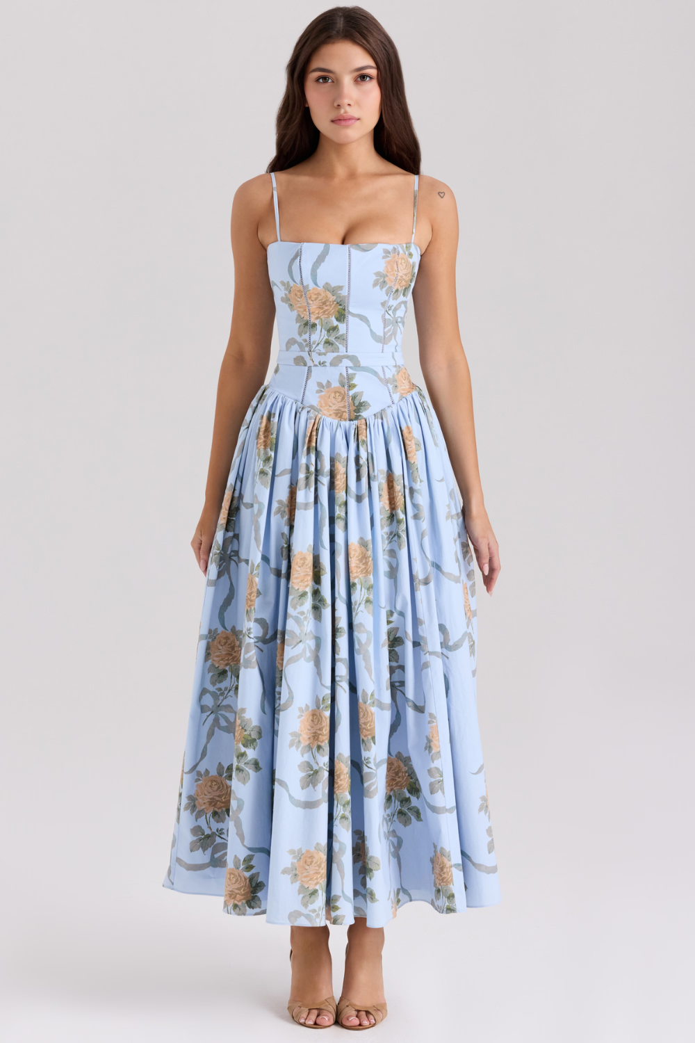 A-Line Floral Maxi Dress