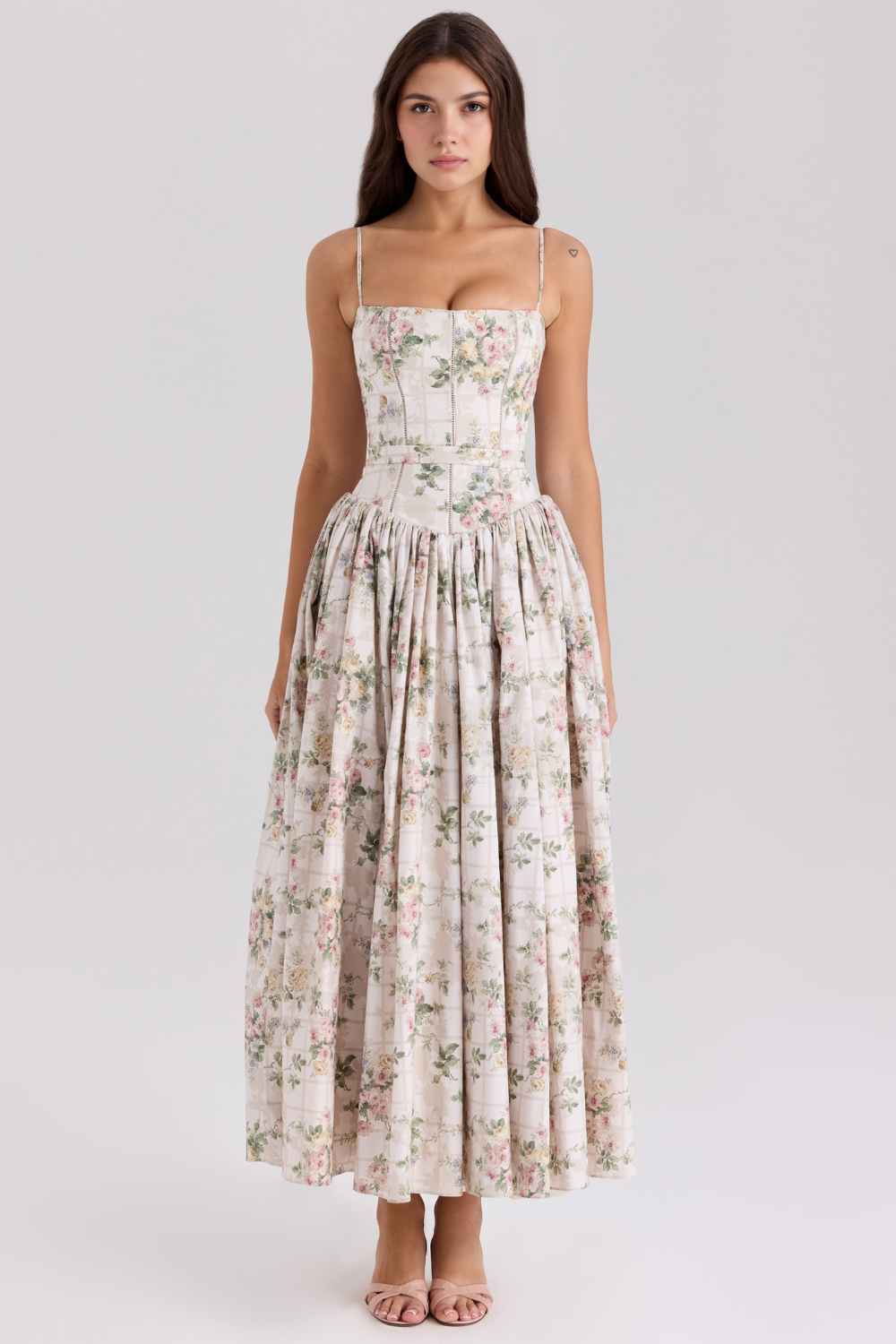 A-Line Floral Maxi Dress