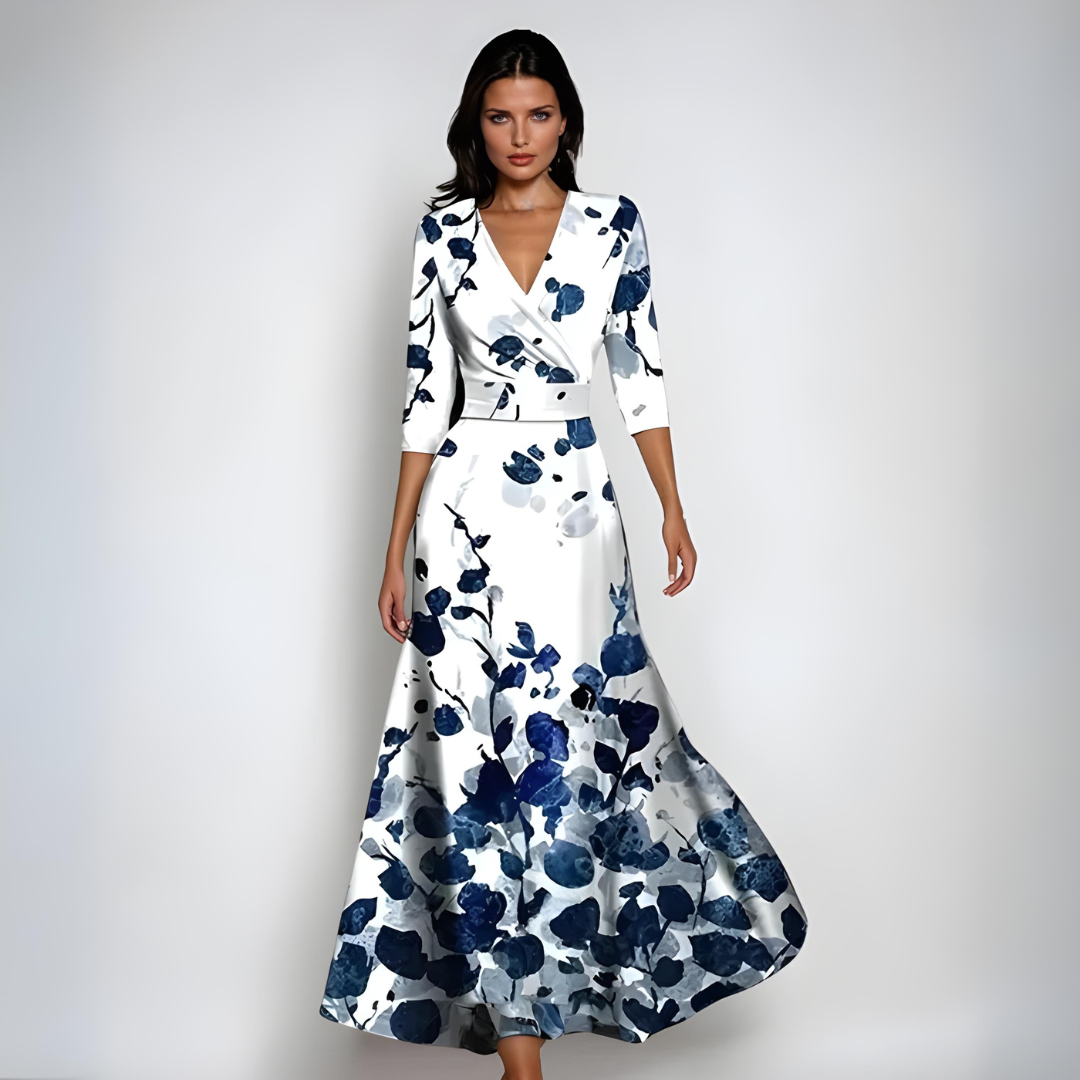 Summer Floral Wrap Maxi Dress