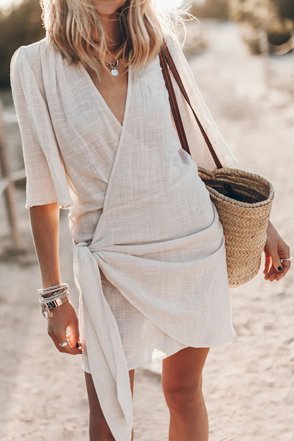 Summer Wrap Mini Dress